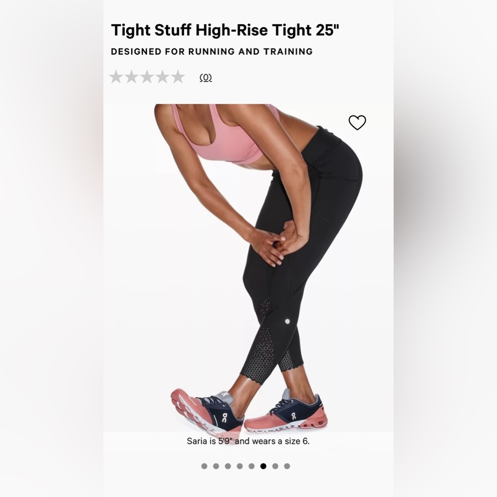 lululemon Tight Stuff High-Rise Tight 25" - Black